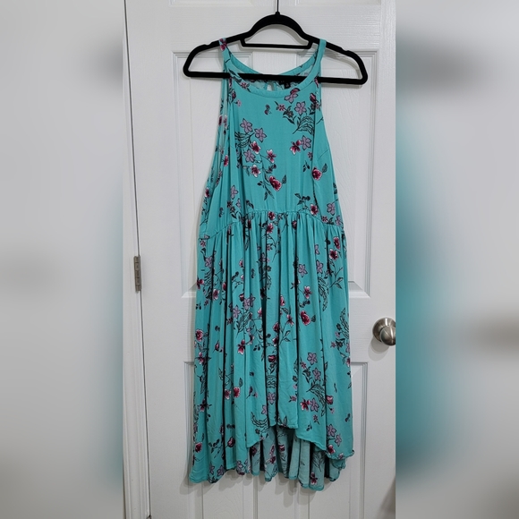 Torrid Midi Hi-Lo Challis High Neck Dress Size 3 (3X) - Picture 11 of 16